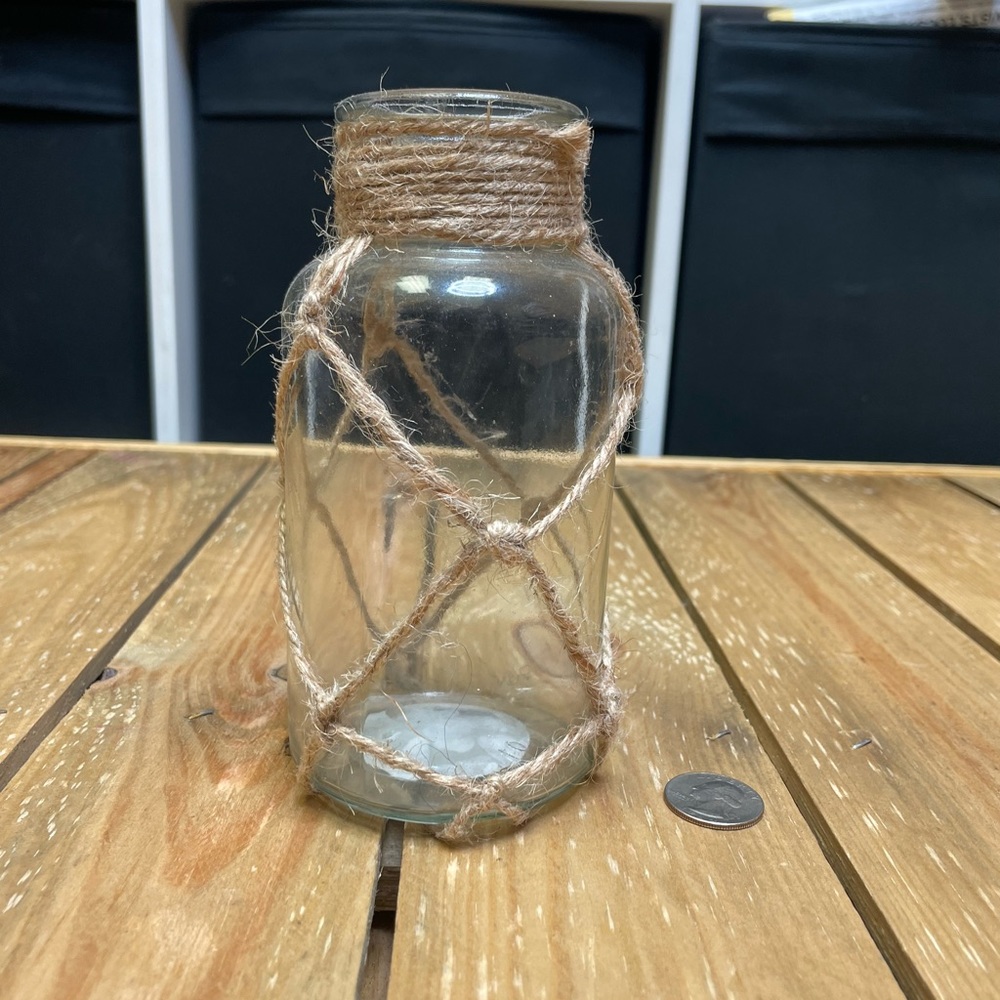Woven Rope Glass Vase